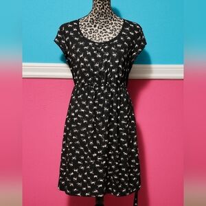 Xhilaration Black and White Horse Print Mini Dress